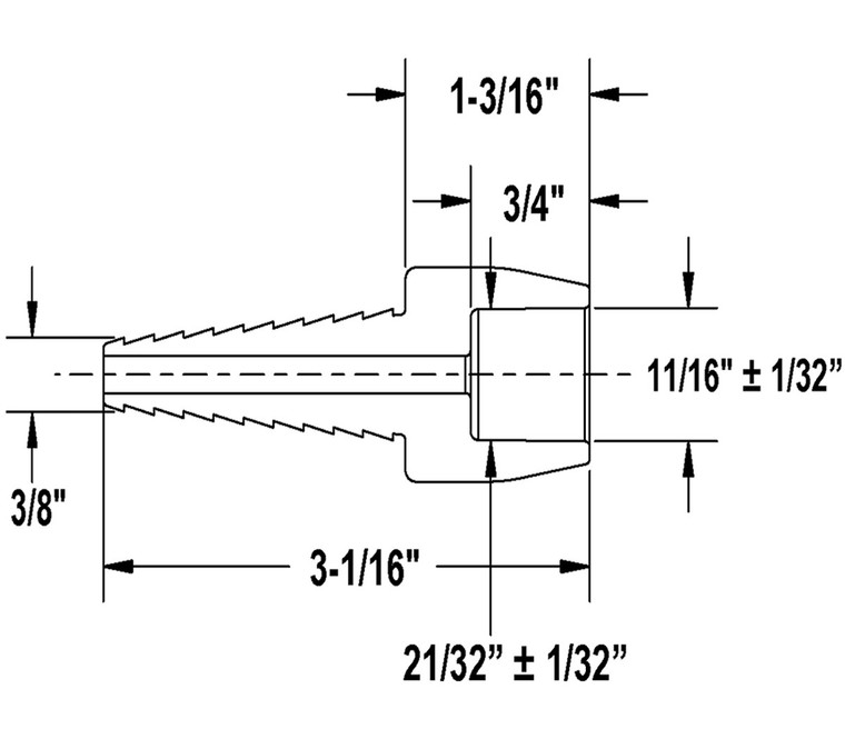 Straight Serrated Tip - Accessory