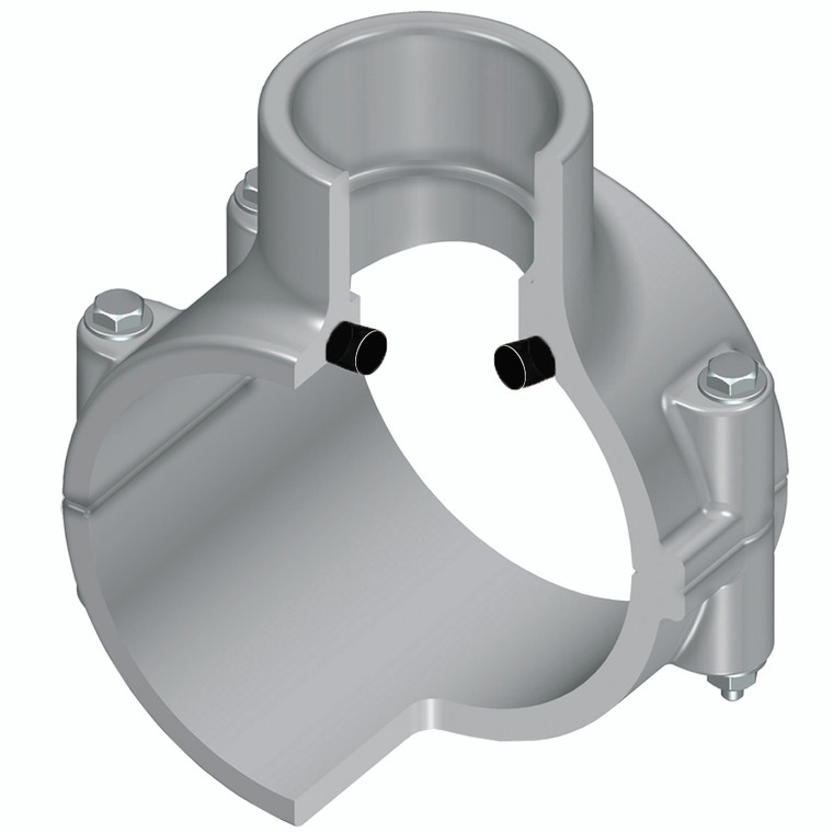 Schedule 80 CPVC Fitting - Clamp-On Saddle