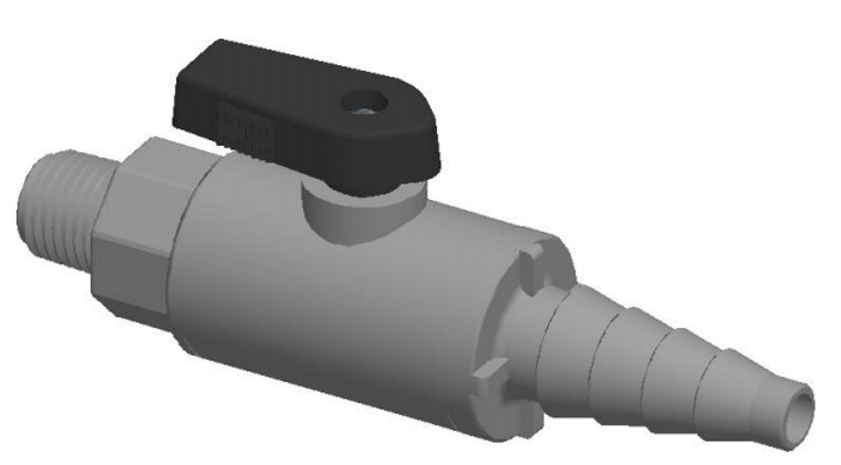 Plastic Ball Valves: Series 638 - MALE X TAPERED BARB