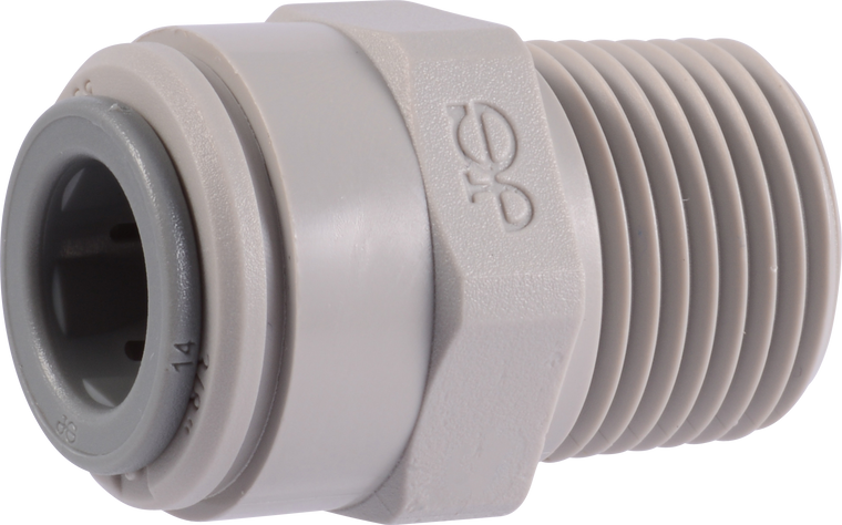 PART MC - MALE CONNECTOR - NPTF THREAD - ACETAL