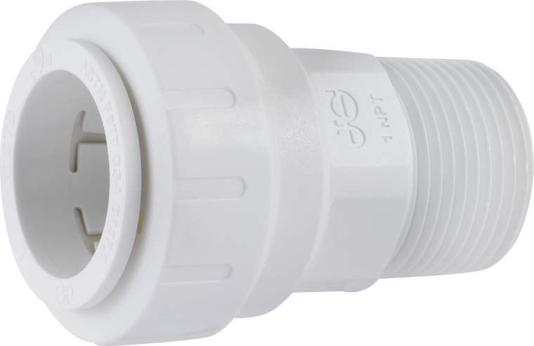 SPEEDFIT PLUMBING FITTINGS - MALE CONNECTOR - WHITE