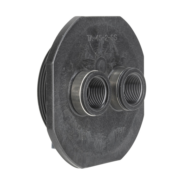 4.5" - 8 Tank Threads - 1" Inlet & Outlet - Glass Filled ABS