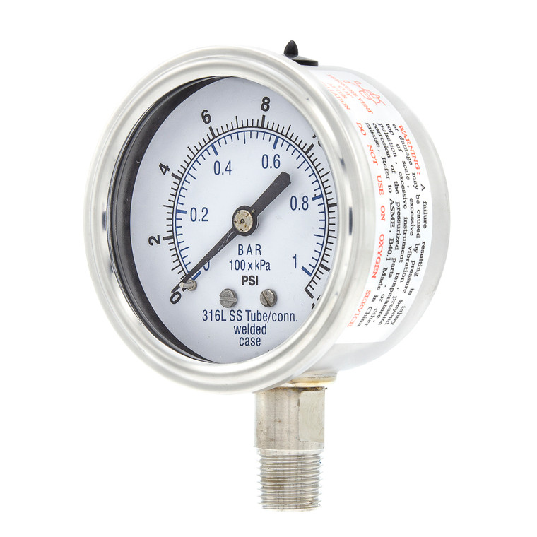 Type 301 | All Stainless, Liquid Filled or Dry - Bottom Mount