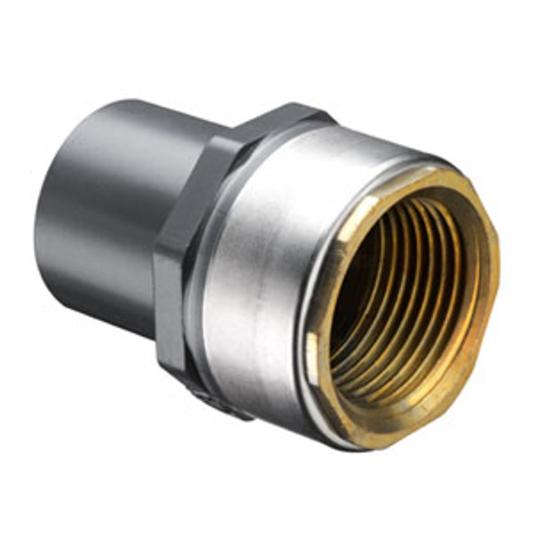 Schedule 80 Fitting - Female Adapter: Brass Transition