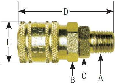 1/2" BODY SIZE SOCKET - ONE WAY VALVED - BRASS