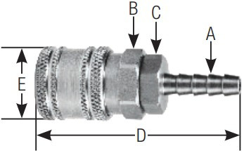 1/2" BODY SIZE SOCKET - ONE WAY VALVED - ELECTROLESS NICKEL