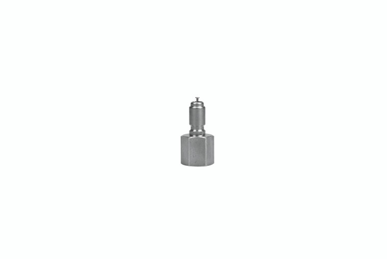 1/8" BODY SIZE PLUG - TWO WAY VALVED - ELECTROLESS NICKEL
