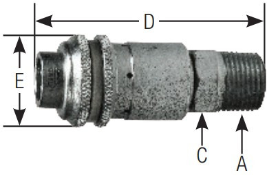 3/8" BODY SIZE SOCKET - ONE WAY VALVED - SAFETY EXHAUST