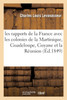 Les rapports de la France avec les colonies de la Martinique, Guadeloupe, Guyane et la Réunion