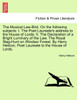 The Musical Law-Bird. On the following subjects