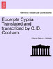 Excerpta Cypria. Translated and transcribed by C. D. Cobham.