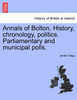 Annals of Bolton. History, chronology, politics. Parliamentary and municipal polls.