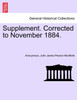 Supplement. Corrected to November 1884.