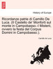 Ricordanze patrie di Camillo De Luca. (Il Castello de' Monforti sul monte in Campobasso.-I Misterii, ovvero la festa del Corpus Domini in Campobasso.).