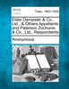 Elder Dempster & Co., Ltd., & Others Appellants and Paterson Zochonis & Co., Ltd., Respondents