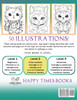 Cute Cats In Clothes Coloring Book