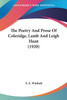 The Poetry And Prose Of Coleridge, Lamb And Leigh Hunt (1920)