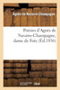Poésies d'Agnès de Navarre-Champagne, dame de Foix