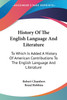 History Of The English Language And Literature