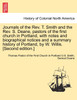 Journals of the REV. T. Smith and the REV. S. Deane, Pastors of the First Church in Portland, with Notes and Biographical Notices and a Summary Histor
