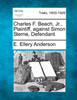 Charles F. Beach, Jr., Plaintiff, against Simon Sterne, Defendant