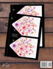 Watercolor Flowers Envelope Liners Euro Flap 5x7 with Floral Design