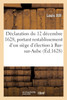 Déclaration du 12 décembre 1628, portant restablissement d'un siège d'élection