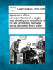 Specimens of the correspondence of a single year showing the bad effects of the law prohibiting marriage with a deceased wife's sister