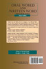 Oral World and Written Word