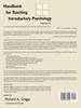 Handbook for Teaching Introductory Psychology