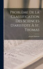 Problème De La Classification Des Sciences D'aristote À St. Thomas