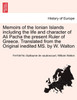 Memoirs of the Ionian Islands including the life and character of Ali Pacha the present Ruler of Greece. Translated from the Original inedited MS. by W. Walton