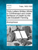 Thirty Letters Written Whilst in Confinement and Under Sentence of Death by the Late Elizabeth Fenning