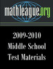 Middle School Test Materials 2009-2010