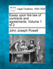 Essay upon the law of contracts and agreements. Volume 1 of 2