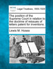 The position of the Supreme Court in relation to the doctrine of reissues of letters patent for inventions.