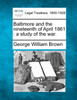 Baltimore and the nineteenth of April 1861