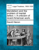 Mendelism and the problem of mental defect. I. A criticism of recent American work.