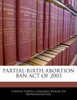 Partial-birth Abortion Ban Act Of 2003
