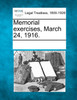 Memorial exercises, March 24, 1916.