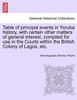 Table of principal events in Yoruba history, with certain other matters of general interest, compiled for use in the Courts within the British Colony of Lagos, etc.