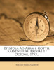 Epistola Ad Abrah. Gotth. Kaestnerum