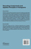 Recording Components and Applied Principles of Holograms