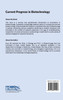 Current Progress in Biotechnology