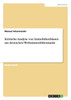 Kritische Analyse von Immobilienblasen  am deutschen Wohnimmobilienmarkt