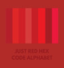 JUST RED HEX CODE ALPHABET