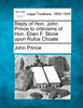 Reply of Hon. John Prince to criticisms of Hon. Eben F. Stone upon Rufus Choate