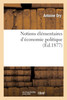 Notions élémentaires d'économie politique