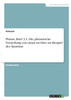 Plinius, Brief 3,1. Die plinianische Vorstellung von otium im Alter am Beispiel des Spurinna