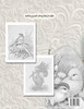 VINTAGE EASTER Classical coloring books for adults. Grayscale coloring books for adults